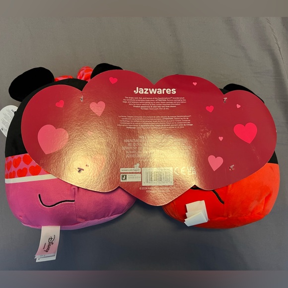 Set of Mickey and Minnie 9 Inch Valentines Squishmallows - Picture 5 of 9